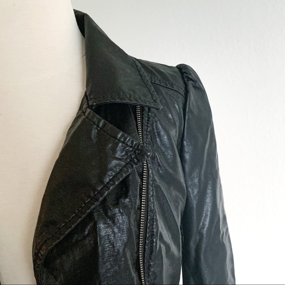 NWT LA COALITION Black Vegan Leather Jacket - Picture 8 of 16